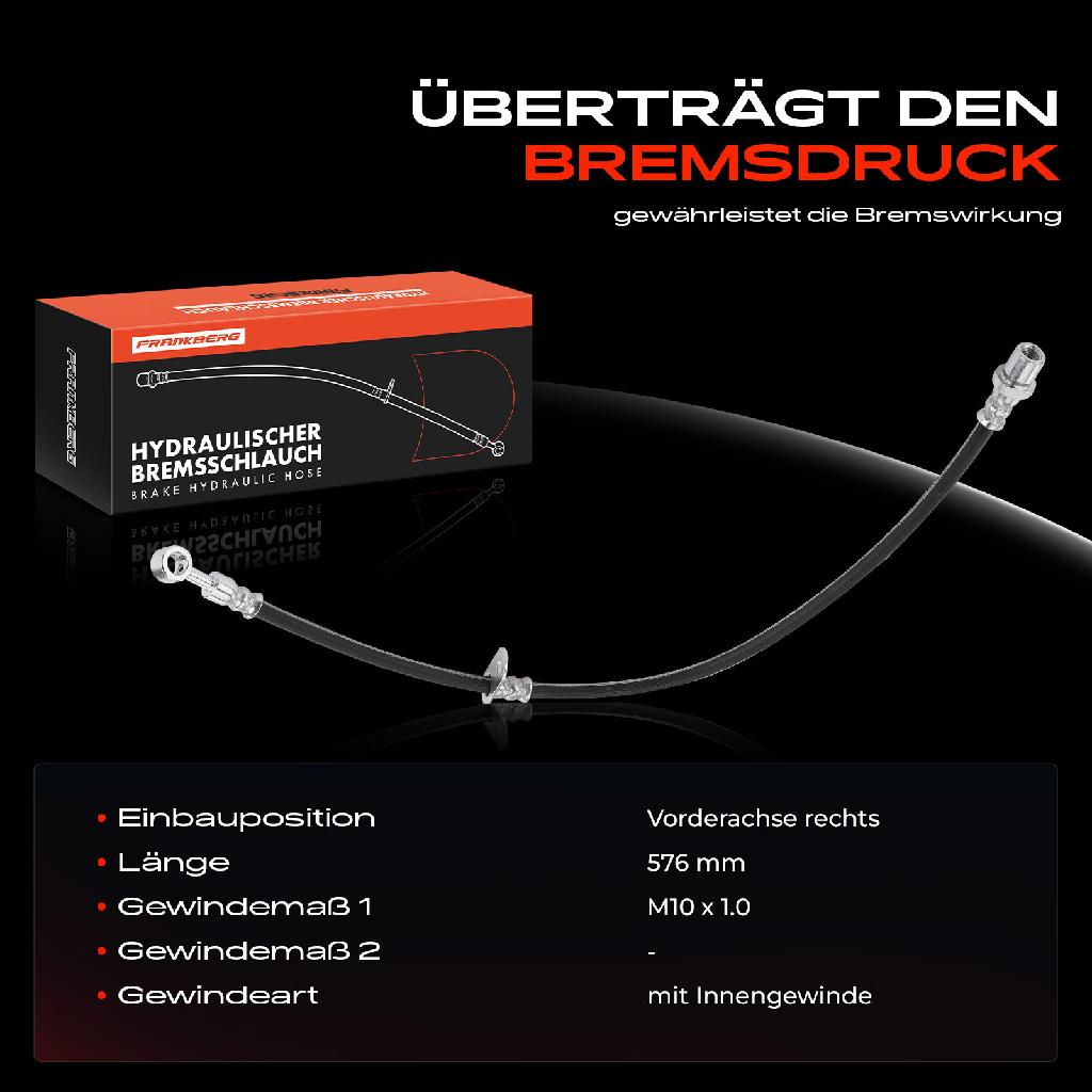 1x Bremsschlauch Bremsschläuche Vorderachse Rechts für Subaru Forester SH SJ XV GP