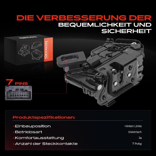 Frankberg 1x Türschloss Hinten Links für VW Jetta Stufenheck Tiguan Allspace 1.4L 1.5L 2.0L Bj ab 2017 Bild Frankberg 1x Türschloss Hinten Links für VW Jetta Stufenheck Tiguan Allspace 1.4L 1.5L 2.0L Bj ab 2017