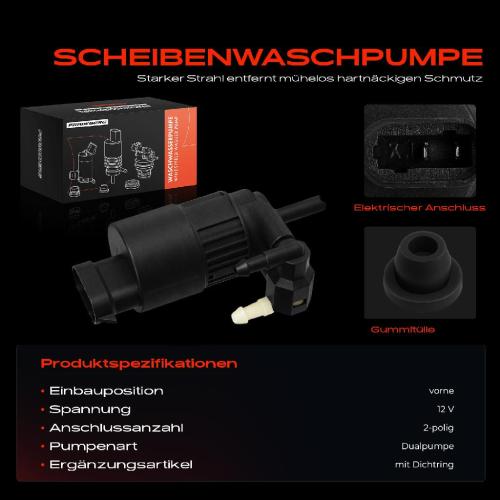 1x Waschwasserpumpe Scheibenreinigung Vorne für Nissan Almera II Renault Clio II Bild 1x Waschwasserpumpe Scheibenreinigung Vorne für Nissan Almera II Renault Clio II