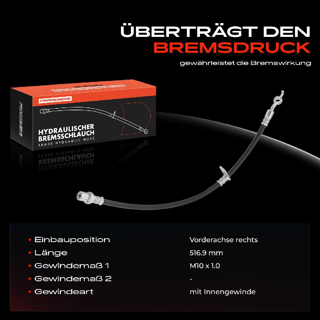 1x Bremsschlauch Bremsschläuche Vorderachse Rechts für Subaru Impreza GD GG 2.5L WRX 2005-2008