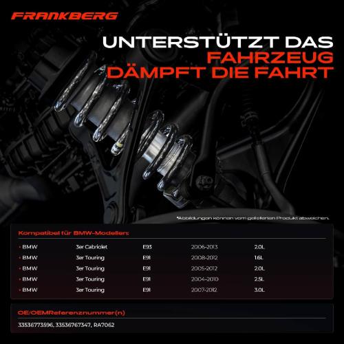 2x Fahrwerksfeder Hinterachse für BMW 3er Cabriolet E93 Touring E91 2004-2013 Bild 2x Fahrwerksfeder Hinterachse für BMW 3er Cabriolet E93 Touring E91 2004-2013