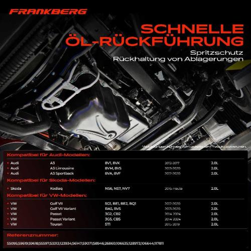 Frankberg 1x Ölwanne Motorölwanne für VW Golf 7 BE 5G Passat Touran Audi A3 8V Skoda Kodiaq Bild Frankberg 1x Ölwanne Motorölwanne für VW Golf 7 BE 5G Passat Touran Audi A3 8V Skoda Kodiaq