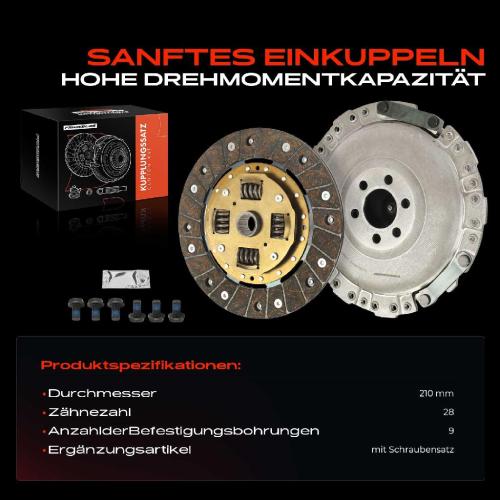 Frankberg 1x Kupplungssatz für VW Golf II 19E 1G1 Golf III 1H1 Golf III Variant 1H5 Jetta II 165 19E 1G2 Bild Frankberg 1x Kupplungssatz für VW Golf II 19E 1G1 Golf III 1H1 Golf III Variant 1H5 Jetta II 165 19E 1G2