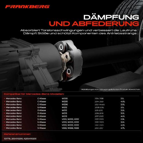 1x Gelenkscheibe Hardyscheibe Kardanwelle für Mercedes-Benz W205 S206 C218 W212 A207 V167 Bild 1x Gelenkscheibe Hardyscheibe Kardanwelle für Mercedes-Benz W205 S206 C218 W212 A207 V167