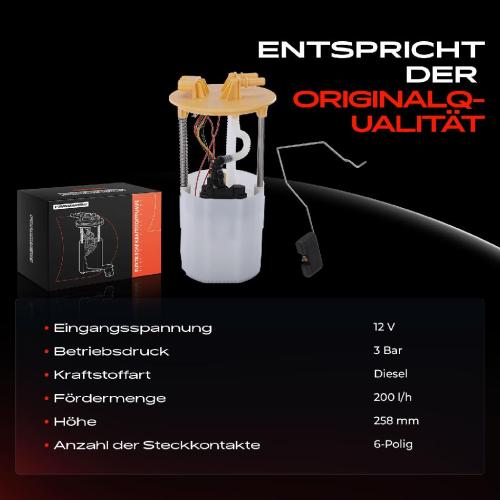 Frankberg 1x Kraftstoffpumpe für Renault Master III Bus JV Master III Kasten FV Master III Pritsche/Fahrgestell EV HV UV Bild Frankberg 1x Kraftstoffpumpe für Renault Master III Bus JV Master III Kasten FV Master III Pritsche/Fahrgestell EV HV UV