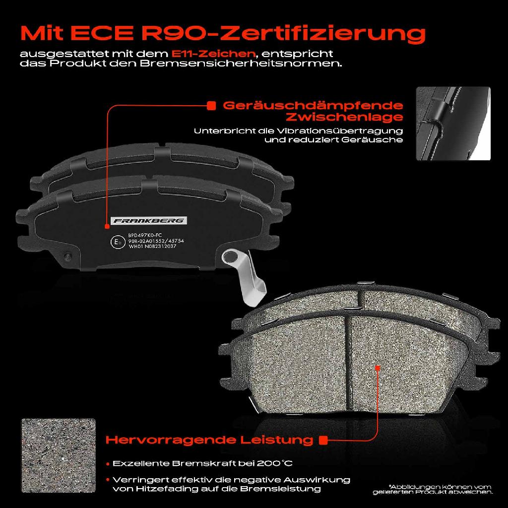 4x Bremsbeläge Vorderachse für Hyundai Accent II Stufenheck Getz Lantra Kombi 1996-2009