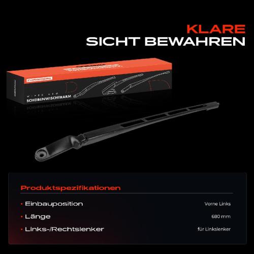 1x Wischerarm Scheibenwischer Vorne Links für Audi Q7 4LB 3.0L-4.2L 2006-2015 Bild 1x Wischerarm Scheibenwischer Vorne Links für Audi Q7 4LB 3.0L-4.2L 2006-2015