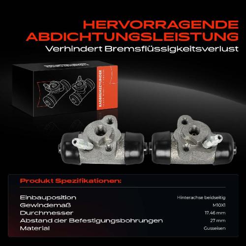 2x Radbremszylinder Hinten für Toyota Carina II Corolla Paseo Starlet Tercel Bild 2x Radbremszylinder Hinten für Toyota Carina II Corolla Paseo Starlet Tercel