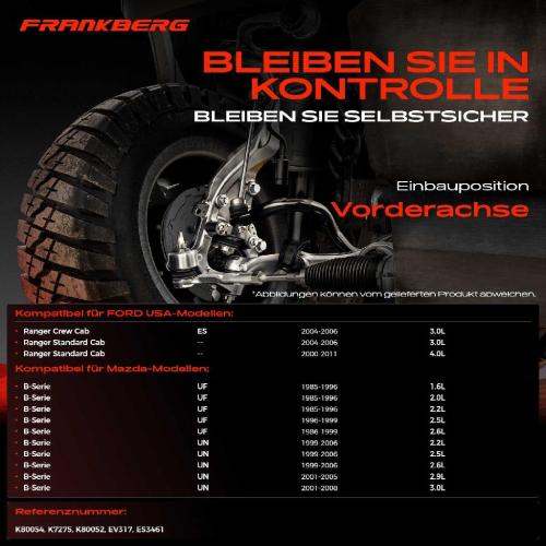 1x Querlenker Satz Vorderachse für FORD USA Ranger Crew Cab Pick-up Standard Mazda B-Serie 1985-2011 Bild 1x Querlenker Satz Vorderachse für FORD USA Ranger Crew Cab Pick-up Standard Mazda B-Serie 1985-2011