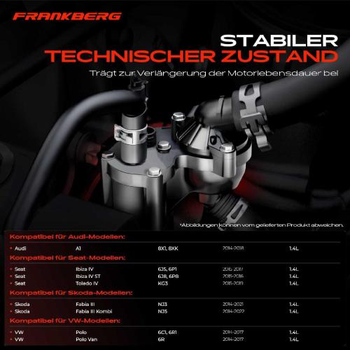 Frankberg 1x Thermostat Kühlmittel für VW Polo Audi A1 Seat Ibiza IV Skoda Fabia III Rapid Bild Frankberg 1x Thermostat Kühlmittel für VW Polo Audi A1 Seat Ibiza IV Skoda Fabia III Rapid