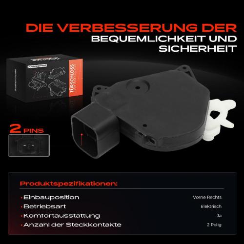 1x Türschloss Vorne Rechts für Toyota Corolla Verso E12 1.6L 1.8L 2.0L 2001-2004 Bild 1x Türschloss Vorne Rechts für Toyota Corolla Verso E12 1.6L 1.8L 2.0L 2001-2004