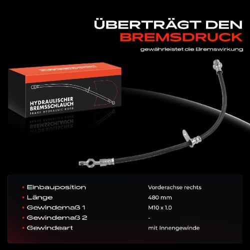 Frankberg 1x Bremsschlauch Bremsschläuche Vorderachse Rechts für Toyota Camry Kombi V1 2.2L 1991-1996 Bild Frankberg 1x Bremsschlauch Bremsschläuche Vorderachse Rechts für Toyota Camry Kombi V1 2.2L 1991-1996