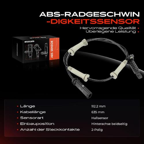 1x ABS Sensor Hinterachse beidseitig für BMW 5 Touring Van G31 5er Touring 6 Gran Turismo G32 Bj ab 2017 Bild 1x ABS Sensor Hinterachse beidseitig für BMW 5 Touring Van G31 5er Touring 6 Gran Turismo G32 Bj ab 2017