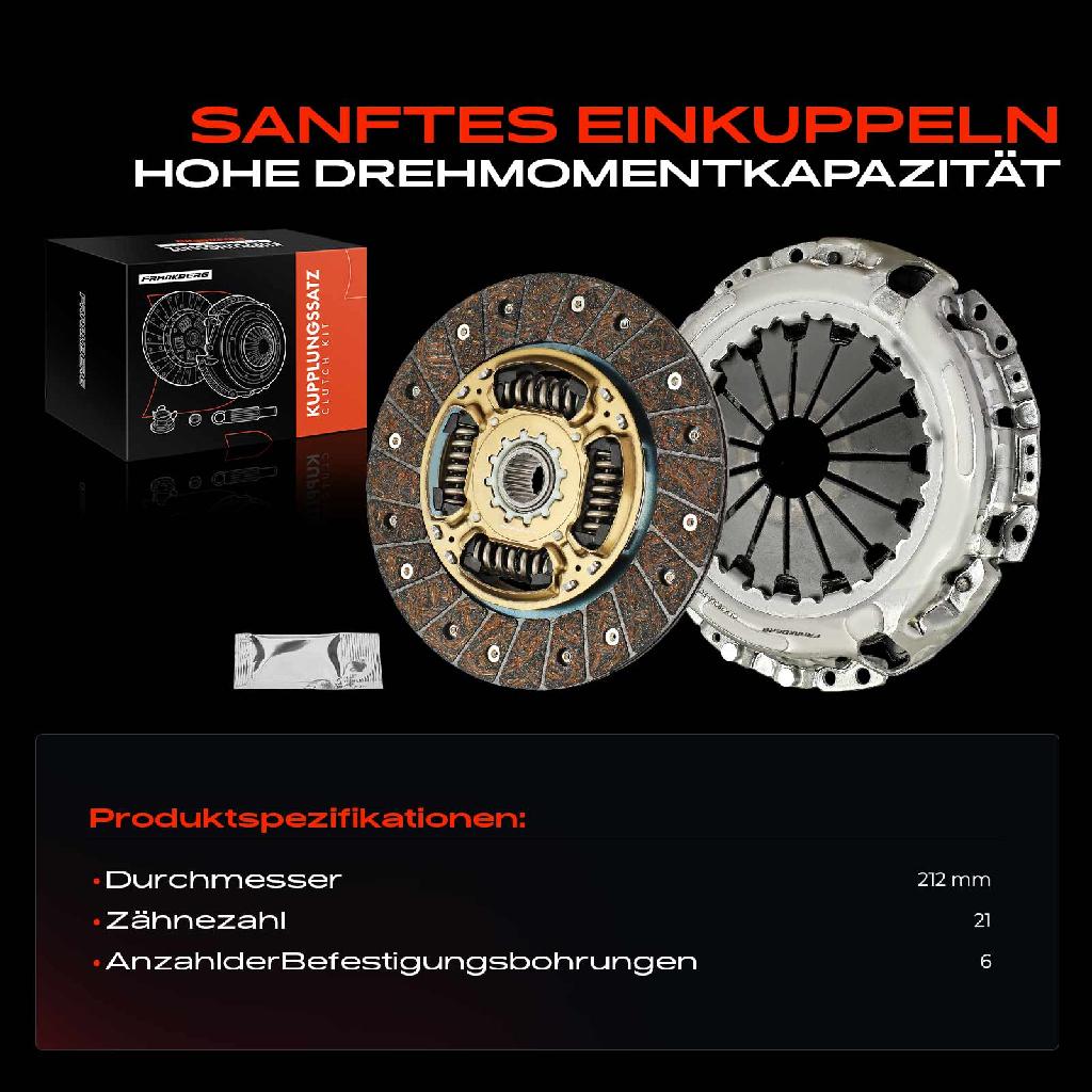 1x Kupplungssatz für Toyota Auris E15 E18 Auris Kombi Avensis Kombi T27 Avensis Stufenheck Corolla Stufenheck