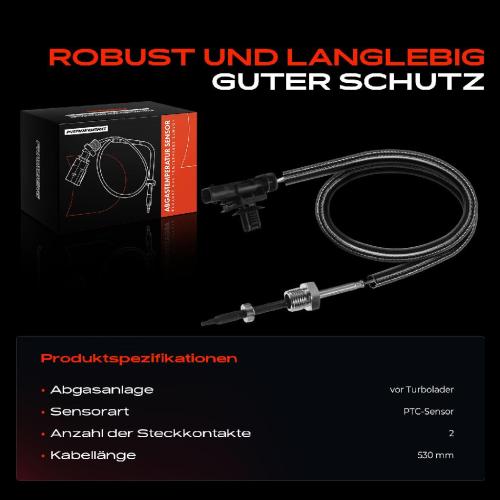 Frankberg 1x Abgastemperatursensor für Fiat 500X 334 2.0L 2014-2018 Bild Frankberg 1x Abgastemperatursensor für Fiat 500X 334 2.0L 2014-2018