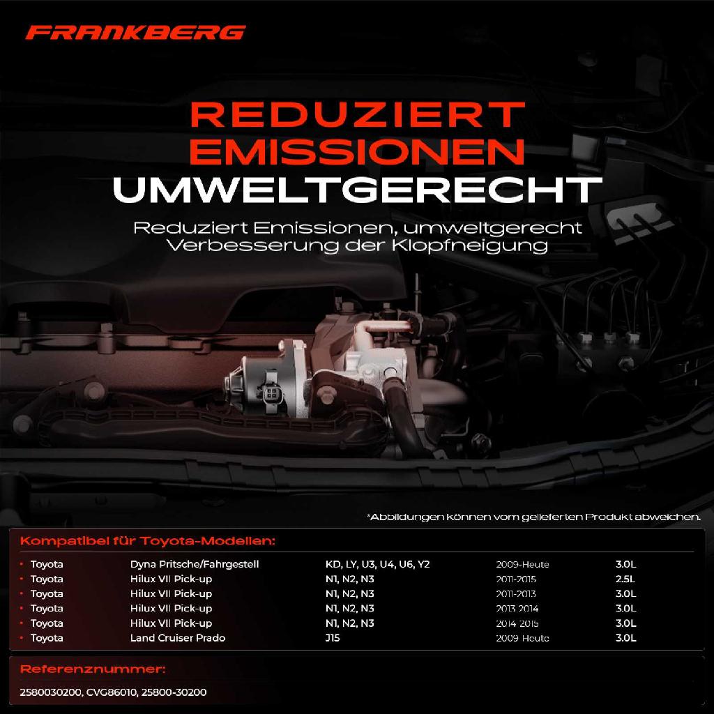 1x AGR-Ventil Abgasrückführungsventil für Toyota Dyna Pritsche/Fahrgestell Hilux VII Pick-up