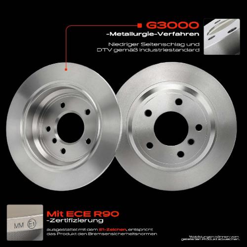2x Bremsscheiben Hinterachse für BMW 5er E39 2.0L 2.2L 2.5L 1995-2003 Bild 2x Bremsscheiben Hinterachse für BMW 5er E39 2.0L 2.2L 2.5L 1995-2003