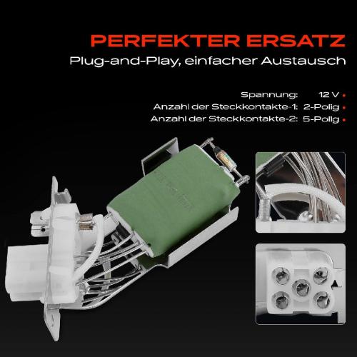 1x Widerstand Vorwiderstand Gebläsemotor für Opel Astra F Saab 9-3 YS3D 1991-2003 Bild 1x Widerstand Vorwiderstand Gebläsemotor für Opel Astra F Saab 9-3 YS3D 1991-2003