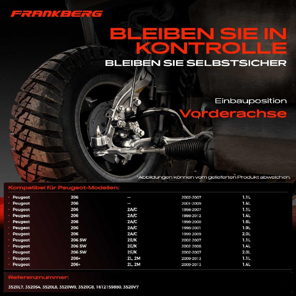 1x Querlenker Vorderachse für Peugeot 206 Schrägheck Stufenheck SW Van 206 1.4L 1.6L 1.9L 2.0L 1998-2013