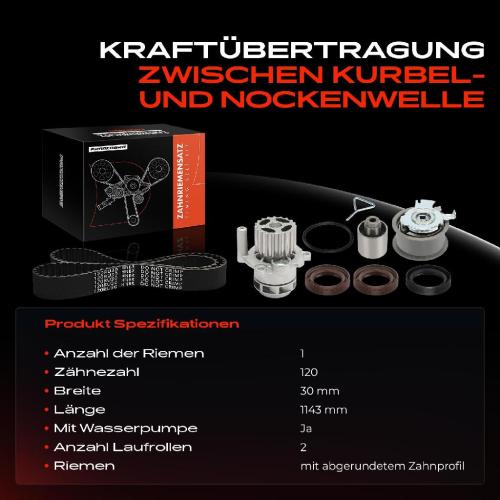 Frankberg 1x Zahnriemensatz Zahnriemen Wasserpumpe für VW Golf V Polo Skoda Fabia Seat Ibiza Bild Frankberg 1x Zahnriemensatz Zahnriemen Wasserpumpe für VW Golf V Polo Skoda Fabia Seat Ibiza
