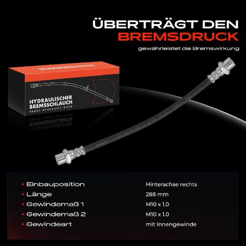 1x Bremsschlauch Bremsschläuche Hinterachse Rechts für Toyota Yaris P13 KSP13 NCP13 NLP13 NSP13 Bild 1x Bremsschlauch Bremsschläuche Hinterachse Rechts für Toyota Yaris P13 KSP13 NCP13 NLP13 NSP13