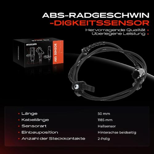 Frankberg 1x ABS Sensor Hinterachse beidseitig für Fiat Idea Lancia Musa Ypsilon 1.2L 1.4L 1.6L 1.9L 2003-2016 Bild Frankberg 1x ABS Sensor Hinterachse beidseitig für Fiat Idea Lancia Musa Ypsilon 1.2L 1.4L 1.6L 1.9L 2003-2016