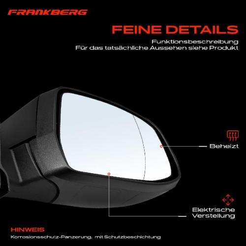 Frankberg 1x Außenspiegel Links für Ford Focus II DA DP HCP 1.4L 1.6L 1.8L 2.0L 2.5L 2008-2012 Bild Frankberg 1x Außenspiegel Links für Ford Focus II DA DP HCP 1.4L 1.6L 1.8L 2.0L 2.5L 2008-2012