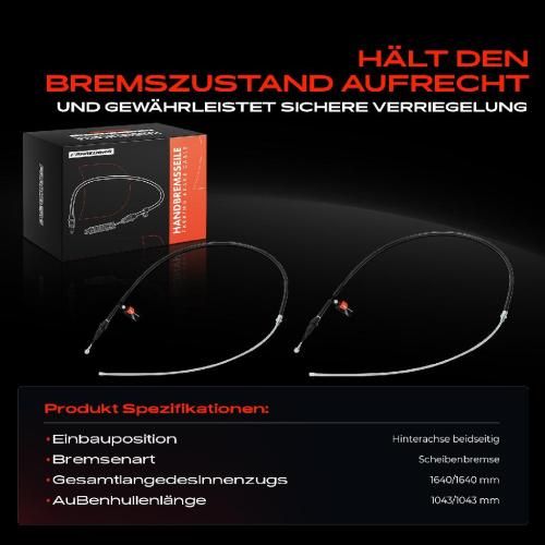 2x Seilzug Feststellbremse Hinterachse beidseitig für VW Polo Van Kasten/Kombi Stufenheck Skoda Fabia I Bild 2x Seilzug Feststellbremse Hinterachse beidseitig für VW Polo Van Kasten/Kombi Stufenheck Skoda Fabia I