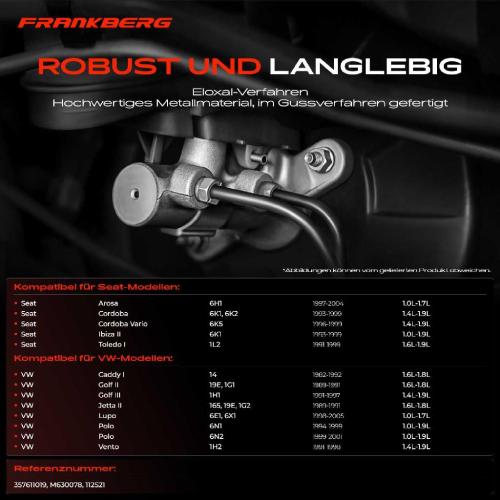 1x Hauptbremszylinder Bremszylinder für VW Golf 2 3 Polo Passat Jetta Lupo Vento Bild 1x Hauptbremszylinder Bremszylinder für VW Golf 2 3 Polo Passat Jetta Lupo Vento