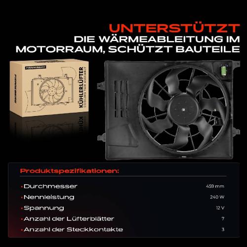 Frankberg 1x Motorkühller Einfachlüfter mit Kühlerlüfterrahmen Hyundai Tucson iX35 KIA Sportage 1.6L 2.0L Bild Frankberg 1x Motorkühller Einfachlüfter mit Kühlerlüfterrahmen Hyundai Tucson iX35 KIA Sportage 1.6L 2.0L