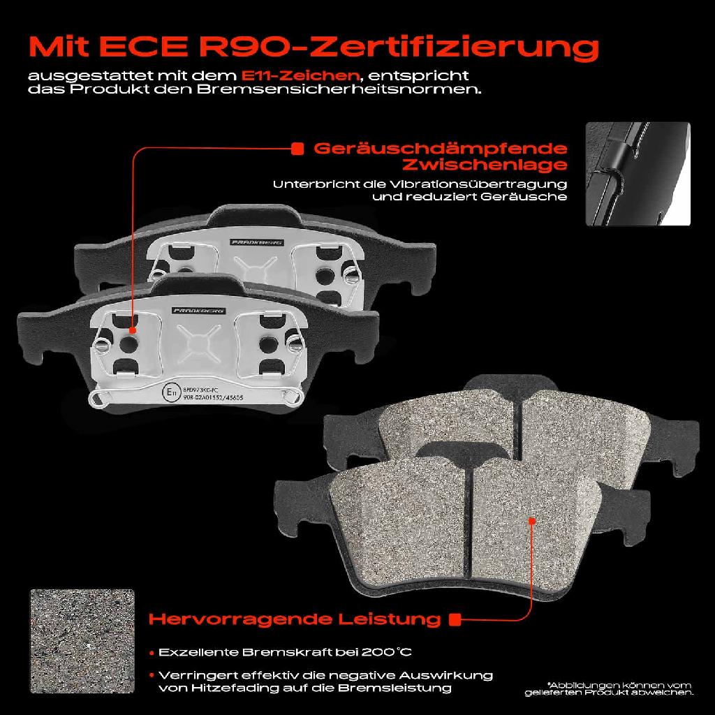 4x Bremsbeläge Hinterachse für Renault Espace IV Laguna II Grandtour Megane Van Stufenheck Vel Satis