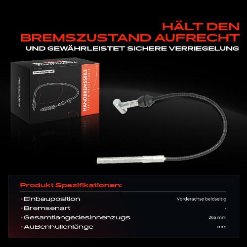 1x Seilzug Feststellbremse Vorderachse beidseitig für Toyota MR 2 III ZZW3 1.8L 1999-2007 Bild 1x Seilzug Feststellbremse Vorderachse beidseitig für Toyota MR 2 III ZZW3 1.8L 1999-2007