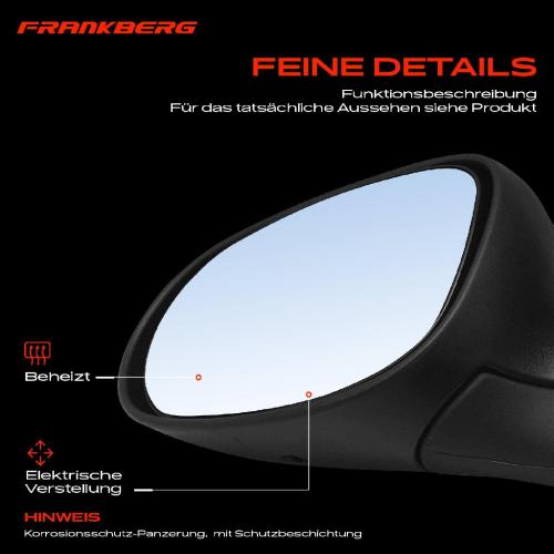 Frankberg 1x Außenspiegel Links für Ford KA RU8 1.2L 2008-2016 Bild Frankberg 1x Außenspiegel Links für Ford KA RU8 1.2L 2008-2016