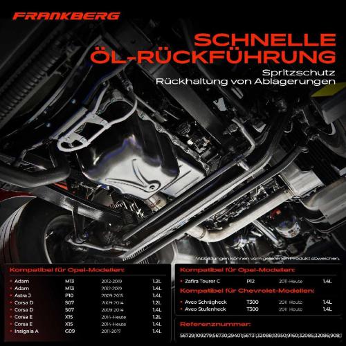 Frankberg 1x Ölwanne Motorölwanne für Opel Astra J P10 Corsa D E Insignia A Meriva B Bild Frankberg 1x Ölwanne Motorölwanne für Opel Astra J P10 Corsa D E Insignia A Meriva B