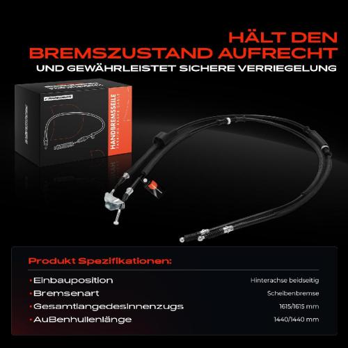 1x Seilzug Feststellbremse Hinterachse beidseitig für Opel Meriva X03 1.3L 1.4L 1.6L 2003-2010 Bild 1x Seilzug Feststellbremse Hinterachse beidseitig für Opel Meriva X03 1.3L 1.4L 1.6L 2003-2010