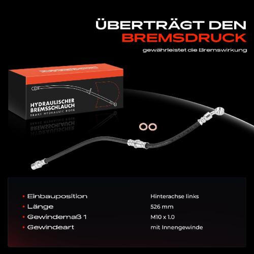 1x Bremsschlauch Bremsschläuche Hinterachse Links für Subaru Forester SF SG 2.0L 2.5L 1998-2008 Bild 1x Bremsschlauch Bremsschläuche Hinterachse Links für Subaru Forester SF SG 2.0L 2.5L 1998-2008