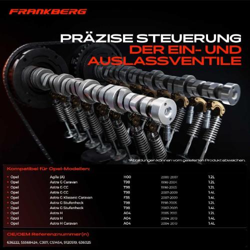 Frankberg 1x Nockenwelle für Opel Astra G Astra H L48 Corsa C F08 Meriva Suzuki Wagon MM Bild Frankberg 1x Nockenwelle für Opel Astra G Astra H L48 Corsa C F08 Meriva Suzuki Wagon MM