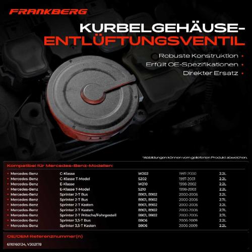 1x Ventil Kurbelgehäusentlüftung für Mercedes-Benz W202 W210 B901 Bild 1x Ventil Kurbelgehäusentlüftung für Mercedes-Benz W202 W210 B901
