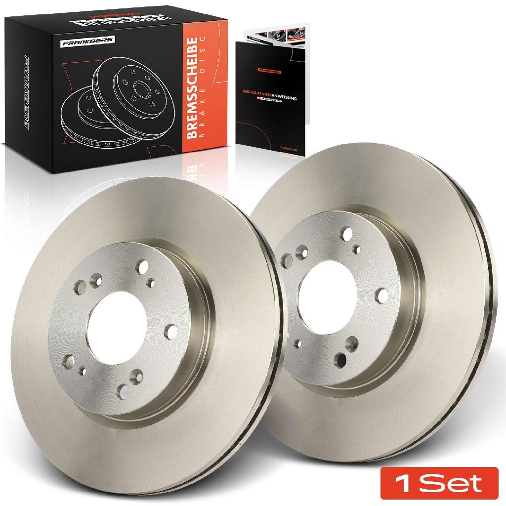 Frankberg 2x Bremsscheiben Vorderachse für Honda Accord VI Coupe VII Civic IX Stufenheck 1998-2022