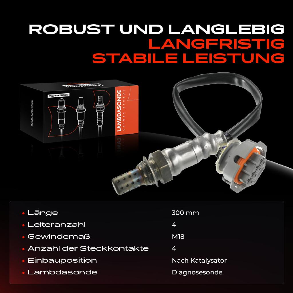 1x Lambdasonde Diagnosesonde Nach Katalysator für Opel Combo Kasten/MPV Tour Zafira Family B A05 1.6L