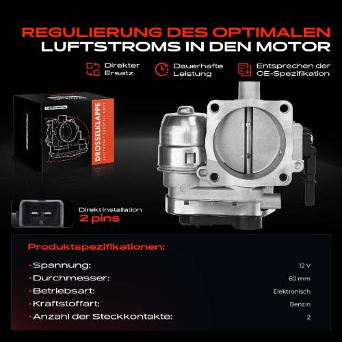Frankberg 1x Drosselklappe Drosselklappenstutzen für Citroën C8 Peugeot 406 407 607 807 2.2L Bild Frankberg 1x Drosselklappe Drosselklappenstutzen für Citroën C8 Peugeot 406 407 607 807 2.2L