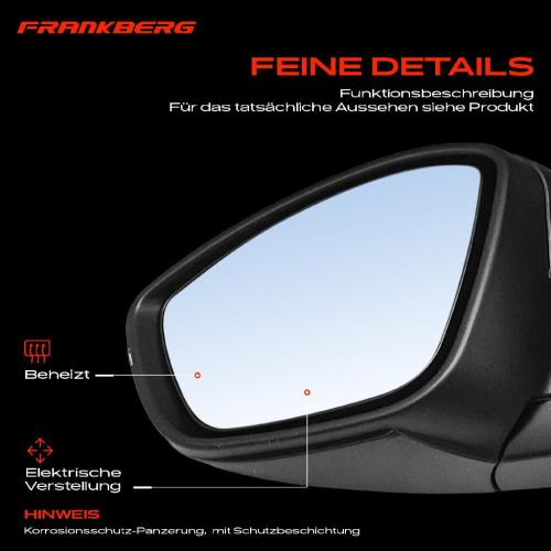 Frankberg 1x Außenspiegel Links für Peugeot 308 II L3 LB LH LP LW L4 LC LJ LR LX 2013-2021 Bild Frankberg 1x Außenspiegel Links für Peugeot 308 II L3 LB LH LP LW L4 LC LJ LR LX 2013-2021