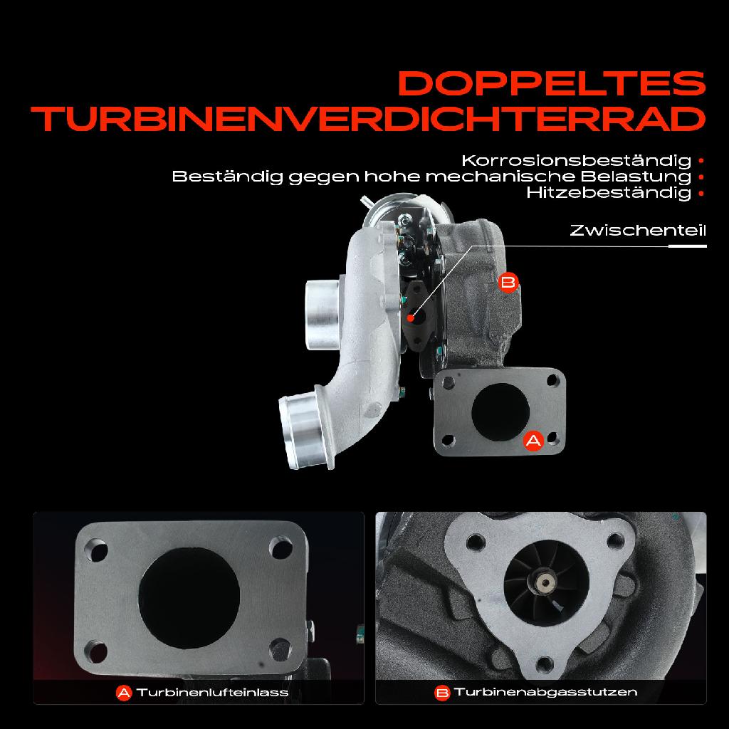 1x Abgasturbolader für VW Passat 3B2 3B3 Passat Variant 3B5 3B6 Audi A4 8D2 A4 Avant 8D5 A6 4B2 4B4
