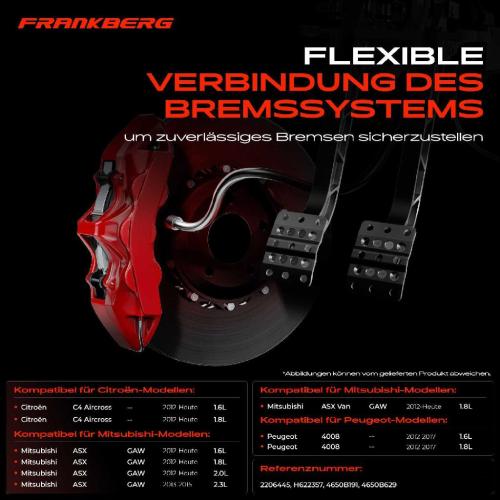 1x Bremsschlauch Bremsschläuche Hinterachse Links für Mitsubishi ASX Outlander Peugeot Bild 1x Bremsschlauch Bremsschläuche Hinterachse Links für Mitsubishi ASX Outlander Peugeot