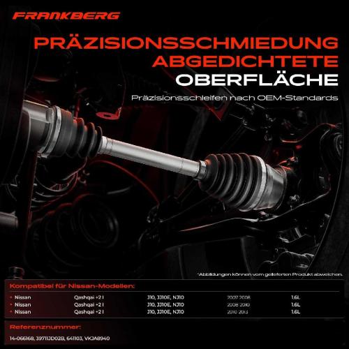 1x Antriebswelle Gelenksatz Vorderachse Links für Nissan Qashqai J10 JJ10E NJ10 Bild 1x Antriebswelle Gelenksatz Vorderachse Links für Nissan Qashqai J10 JJ10E NJ10