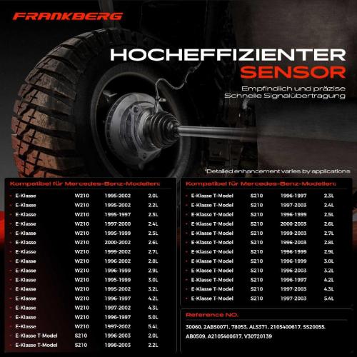 1x ABS Sensor Hinterachse links für Mercedes-Benz E-Klasse W210 E-Klasse T-Model S210 4.2L 1995-2003 Bild 1x ABS Sensor Hinterachse links für Mercedes-Benz E-Klasse W210 E-Klasse T-Model S210 4.2L 1995-2003