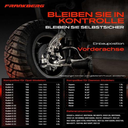 1x Querlenker Satz Vorderachse für Daewoo Espero Lanos Stufenheck Nexia Racer Schrägheck Opel Kadett E Bild 1x Querlenker Satz Vorderachse für Daewoo Espero Lanos Stufenheck Nexia Racer Schrägheck Opel Kadett E