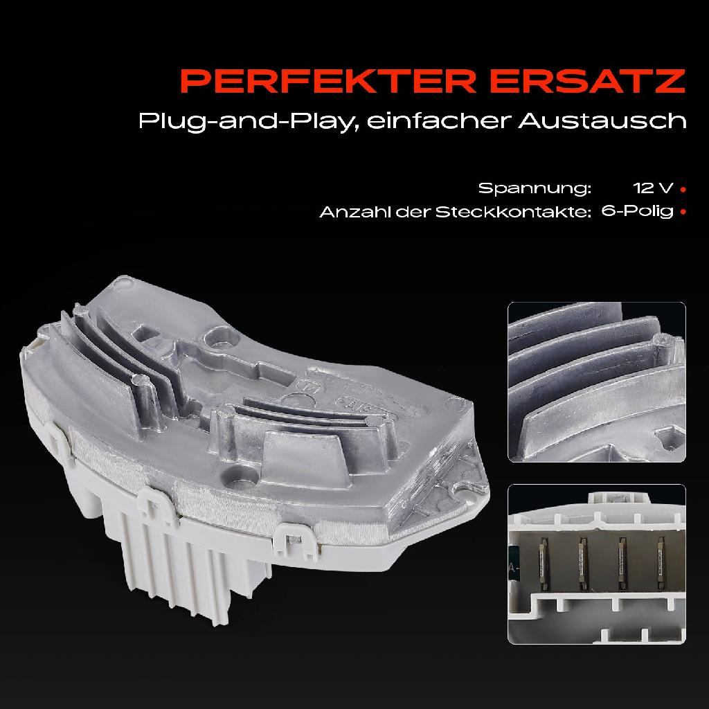 1x Widerstand Vorwiderstand Gebläsemotor für BMW E81 E82 E90 E91 E93 X1 X3 X5 X6 Z4