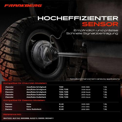 1x ABS Sensor Vorderachse rechts für Chevrolet Aveo/Kalos Schrägheck Stufenheck Daewoo Kalos Bj ab 2002 Bild 1x ABS Sensor Vorderachse rechts für Chevrolet Aveo/Kalos Schrägheck Stufenheck Daewoo Kalos Bj ab 2002