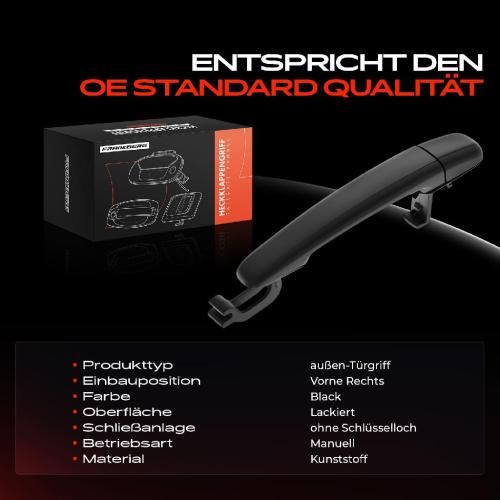 1x Türgriff Vorne Rechts außen für Citroën C2 Enterprise C3 I Pluriel Peugeot 307 Break CC SW Kasten/Kombi Bild 1x Türgriff Vorne Rechts außen für Citroën C2 Enterprise C3 I Pluriel Peugeot 307 Break CC SW Kasten/Kombi